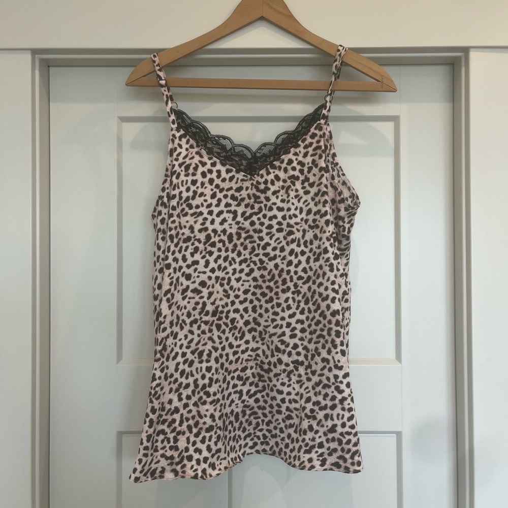torrid Leopard Lace Trim Tank Top